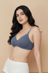 Zivame Padded Non Wired 3/4th Coverage Tshirt Bra - Flokstone Gray — thumbnail 5